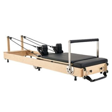 VEVOR Pilates reformer sklopivi s kutijom za sjedenje 2380x680x570 mm drveni
