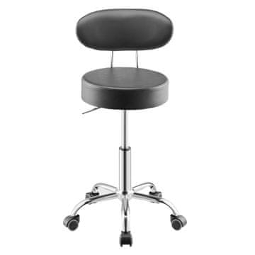 VEVOR Stolica za trgovinu s naslonom 46x46x74-90 cm Crna