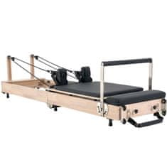 VEVOR Pilates reformer sklopivi drveni uređaj za vježbanje Pilatesa 2380x680x570 mm