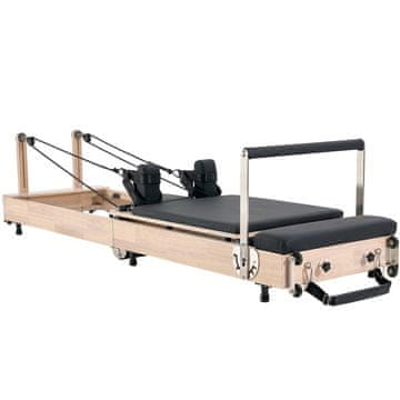 VEVOR Pilates reformer sklopivi drveni uređaj za vježbanje Pilatesa 2380x680x570 mm