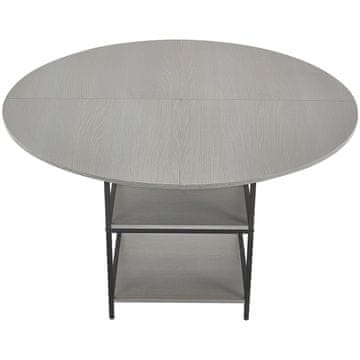 VEVOR Blagovaonski stol 120x120x75 cm Sivi