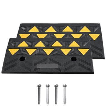 VEVOR Set od 2 rampe za rubnik 50x32x11 cm crne boje