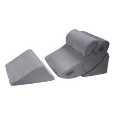 VEVOR Set klinastog jastuka, podesivi ortopedski klin za krevet 56x74x23.5 cm, sivi