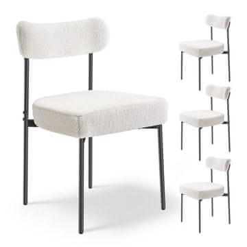 VEVOR Set stolica za blagovanje HC2025 54.5x50x79.5 cm bijela