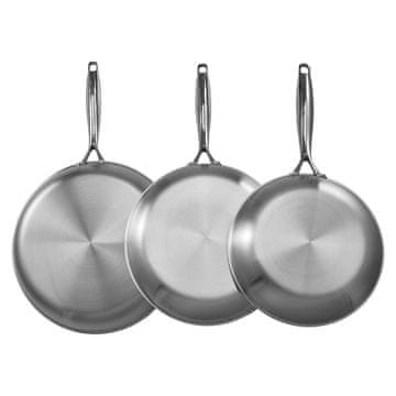VEVOR Set tavećih tava 3 komada 240x280x320 mm Srebrna