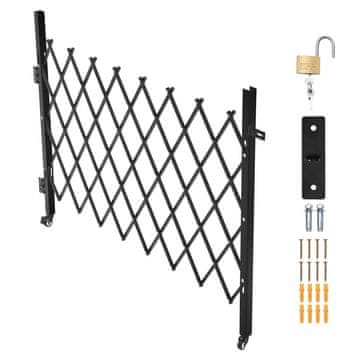 VEVOR Preklopna sigurnosna vrata 170x131 cm Crna