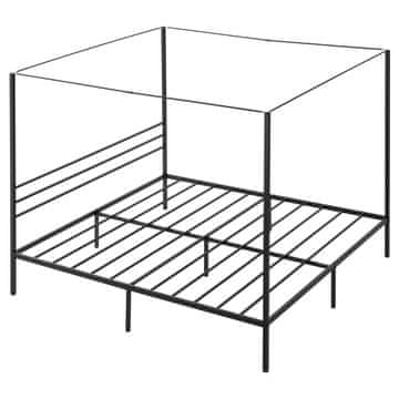 VEVOR Okvir kreveta s baldahinom King Size 209.5x193x183 cm Crni