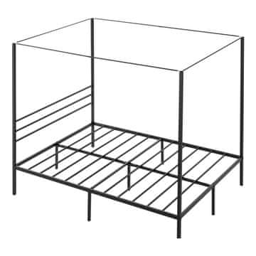 VEVOR Okvir kreveta s baldahinom, queen size, 209.5x153x183 cm, crne boje