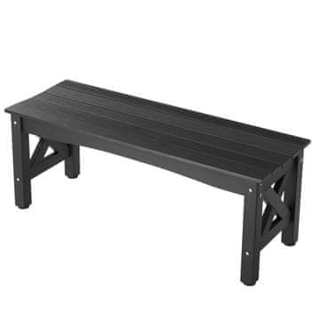 VEVOR Vanjska klupa 113x40x43.5 cm Crna