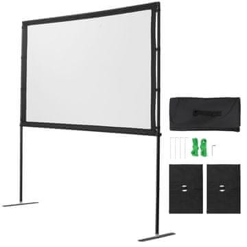 VEVOR Projektorsko platno SS-TB80 1830x1740x400 mm Crno