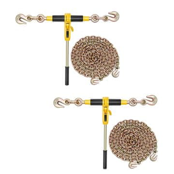 VEVOR Povlačni lanac s polugom 8 mm x 3 m 3629 kg Crveni
