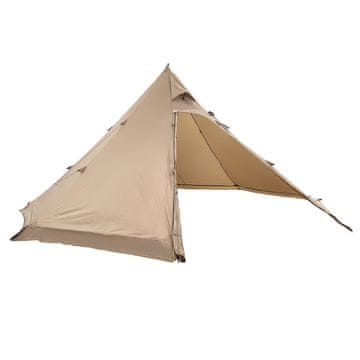 VEVOR Kamperski šator Hot Tent s otvorom za peć 400x400x200 cm smeđi