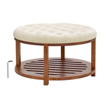 VEVOR Tabure za kavu 81x81x47.6 cm lan