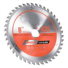 VEVOR Kružna pila list 203x203x2.2 mm 42 zuba za rezanje drva