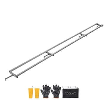 VEVOR Vodilica sustava pila za lanac 3657x241x108.4 mm podesiva srebrna