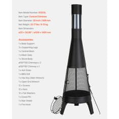 VEVOR Kamin Conical 50.8x149.5 cm Crna