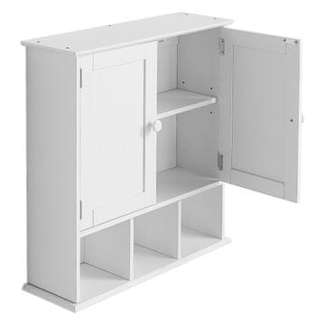 VEVOR Kupaonska zidna ormarić 56x18x58.5 cm bijela