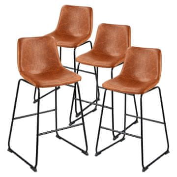 VEVOR Set barskih stolica 450x505x945 mm smeđa