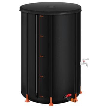 VEVOR Sklopiva bačva za kišnicu 380 L 70x103 cm Crna