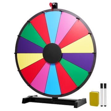 VEVOR Okretni kotač za nagrade 14 utora 60.5x20.5x69.5 cm 6 boja