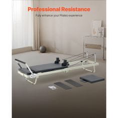 VEVOR Pilates reformer S3003, 2520x620x770 mm, sklopivi
