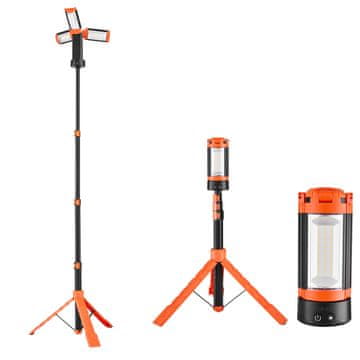 VEVOR LED radna svjetiljka s postoljem, punjiva, 90x215 mm, podesiva