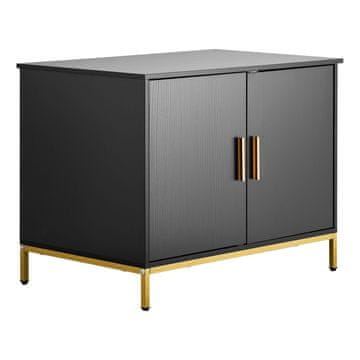 VEVOR Kućica za mačji pijesak 70x45x54.5 cm Crna