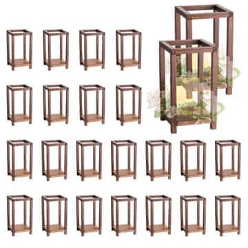 VEVOR Držač za svijeću u obliku fenjera 140x140x254.8 mm smeđi