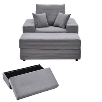 VEVOR Ležaljka Stolica 1036 1115x1490x740 mm Siva