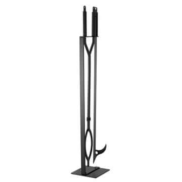 VEVOR Set alata za kamin 3 dijela s postoljem 1050x185x185 mm Crni