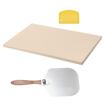 VEVOR Kamen za pizzu 508x355x15 mm smeđi
