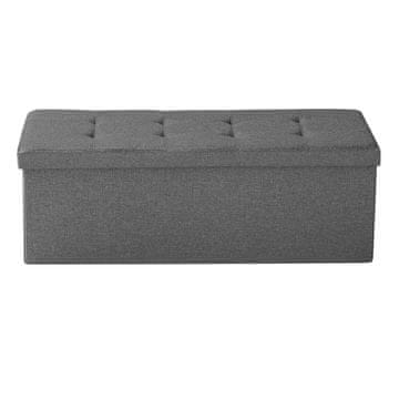 VEVOR Klupa za pohranu s otomanom 110x38x38 cm Siva