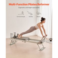VEVOR Pilates reformer S1002 2080x560x725 mm sklopivi