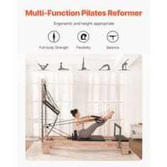 VEVOR Pilates reformer S800-X-B 2430x730x1990 mm drveni