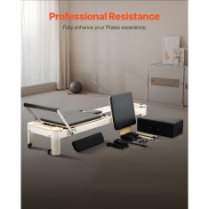 VEVOR Pilates reformer sprava F6001-B 245x71x93 cm za kućnu teretanu