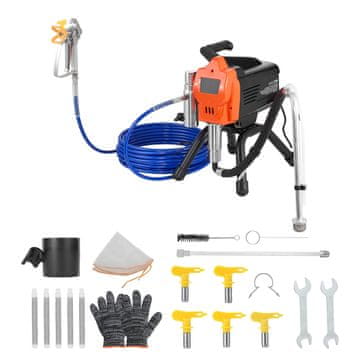 VEVOR Električni bezzračni raspršivač boje 430x350x470 mm 1500W 3300 PSI