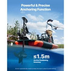 VEVOR Električni trolling motor 25 kg potisak 1245x680x210 mm crni