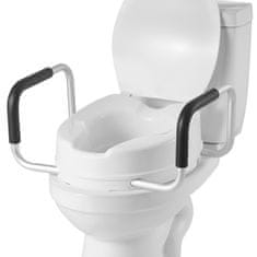 VEVOR Povišeno sjedalo za WC s naslonima 518x410x255 mm Bijelo