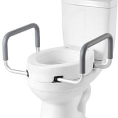 VEVOR Povišeno sjedalo za WC s naslonima 560x499x245 mm bijelo