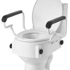 VEVOR Povišeno sjedalo za WC 560x485x375 mm podesive visine s naslonima za ruke