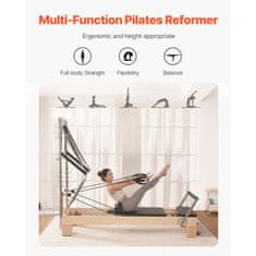 VEVOR Pilates reformer S800-F-B 2400x735x1990 mm drveni
