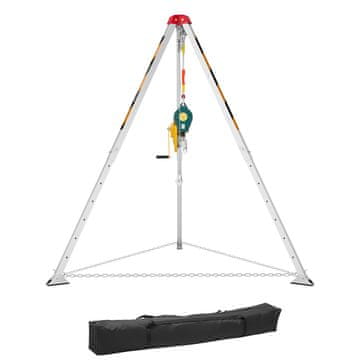 VEVOR Komplet za spasilački trokut 1670x1670x2185 mm podesiv, vitlo 816 kg, kabel 19.8 m