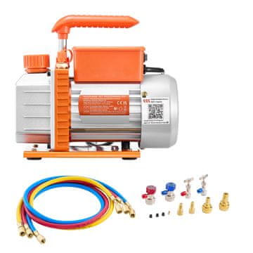 VEVOR Set vakuumske pumpe i mjerača, jedinstveni rotor s lopaticama, 3.5 CFM, 99 L/min, za skladištenje