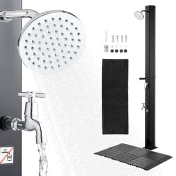 VEVOR Vanjska tuš kabina 35L solarno grijanje 400x255x2160 mm crna