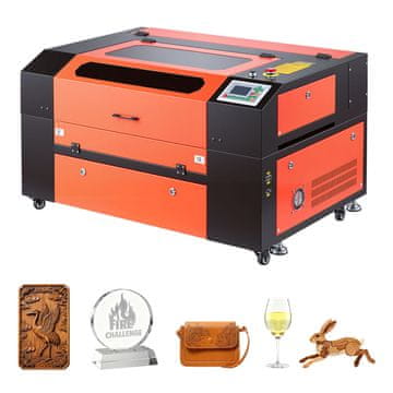 VEVOR Stroj za lasersko graviranje i rezanje 600x400 mm 60W s pomoćnim zrakom za graviranje i rezanje