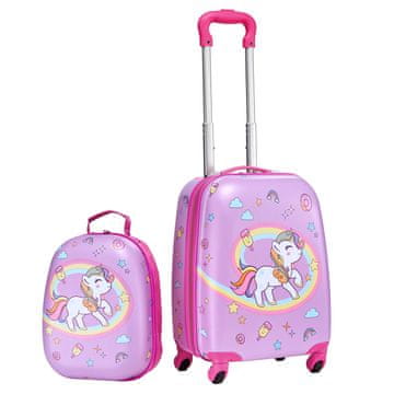 VEVOR Dječji set kofera 2 dijela 32x23x45 cm Roza