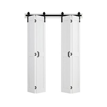 VEVOR Dvokrilna štala vrata 1524x2134x35 mm bijeli MDF