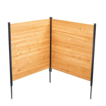 VEVOR Privatni panel ograda 2 panela, čvrsta zaštita klima uređaja, 1100x982x1085 mm, smeđa