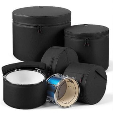 VEVOR Set torbi za bubnjeve 5 dijelova, podstavljen, 600D, lagan, za pohranu