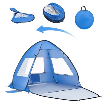 VEVOR Šator za plažu 200x142x114 cm plavi